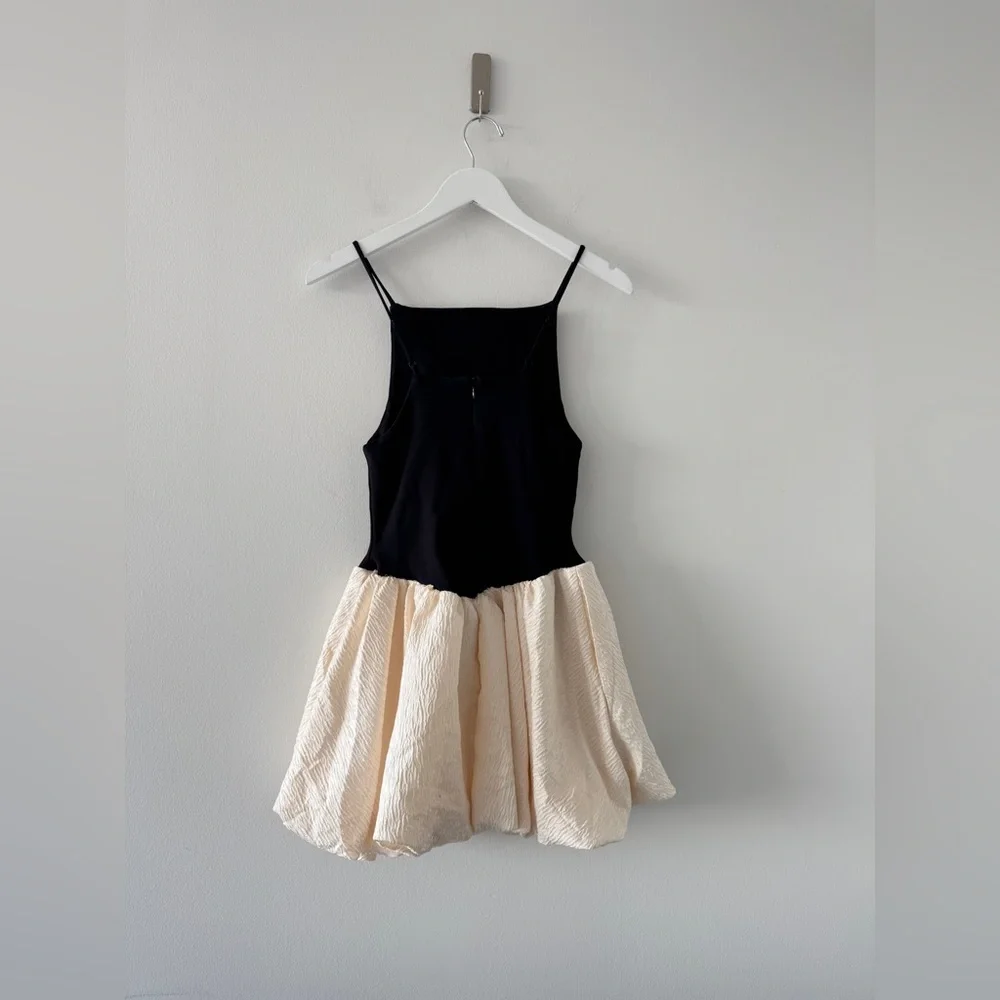 FREE PEOPLE Tinsel Kiss Bubble Hem Mini Dress XS
